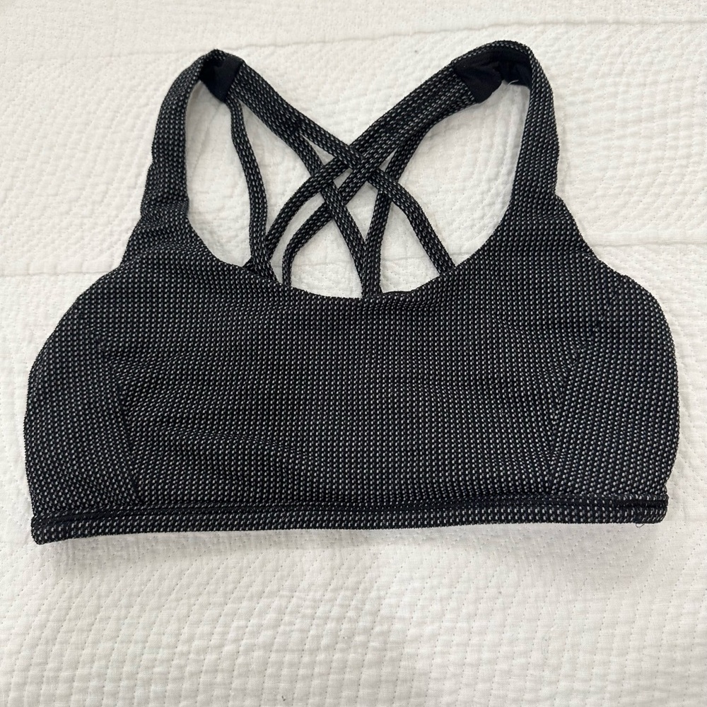 Lululemon Black Strappy Sports Bra